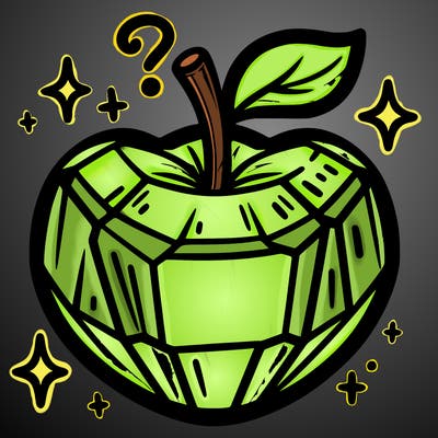 very shiny crystal apple