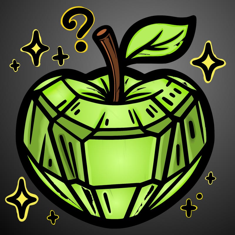 very shiny crystal apple