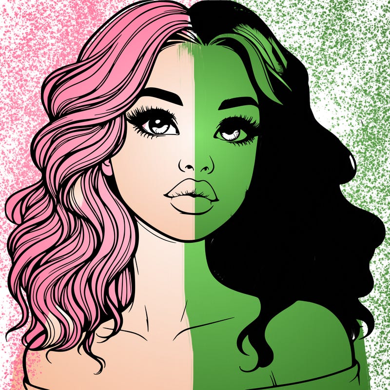 realistic girl with wavy hair and lips