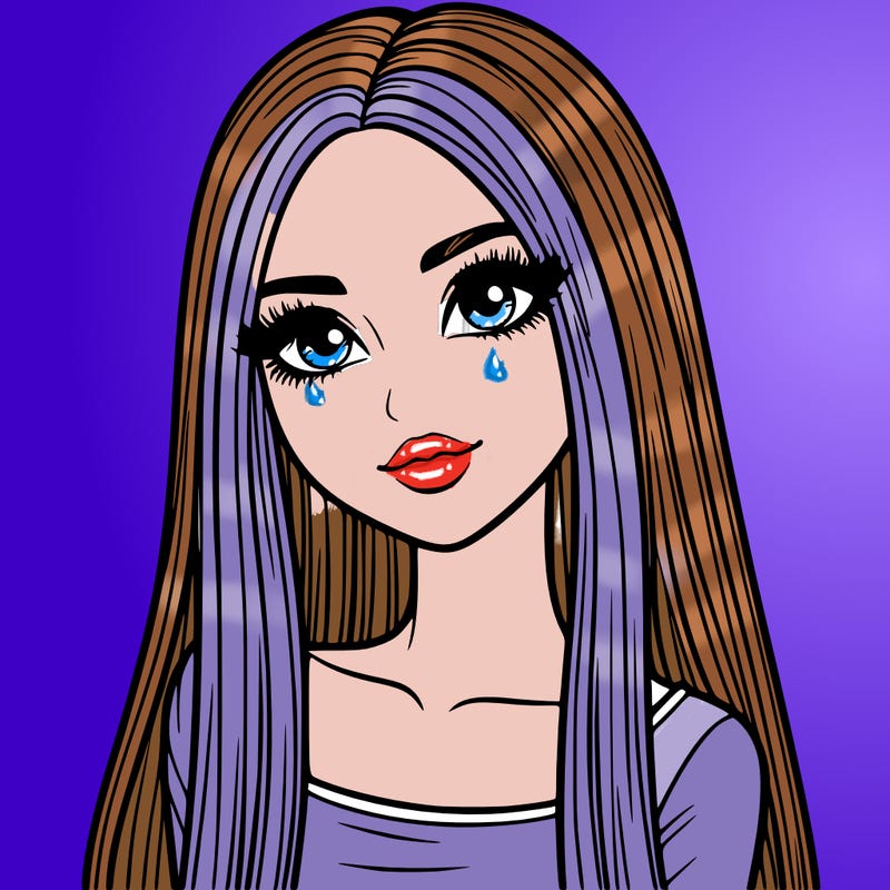 realistic girl with straight and long hair