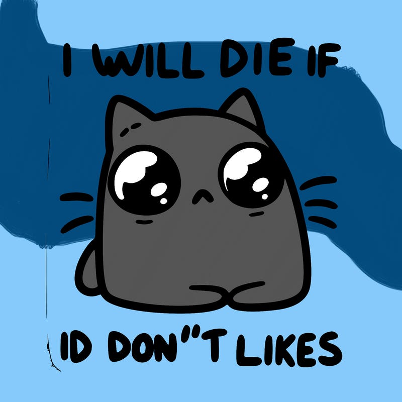 a cat that will die if we don’t get 10 likes