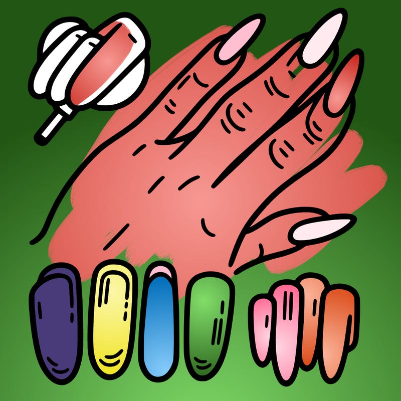 simple nails with no hand