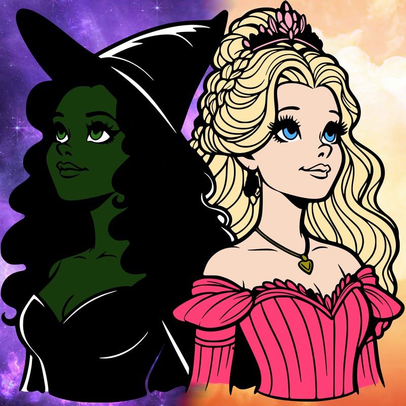 'elphaba and glinda (realistic)