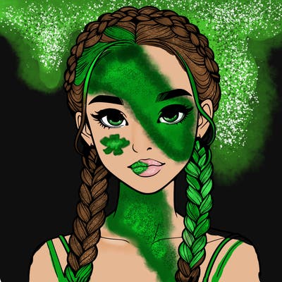realistic girl with braids