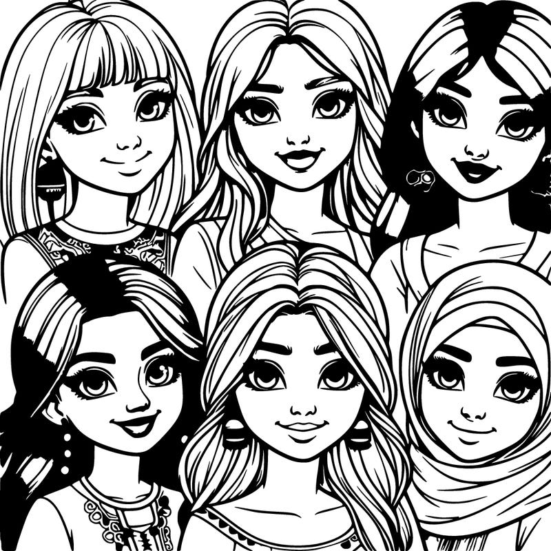 realistic and beautiful girls