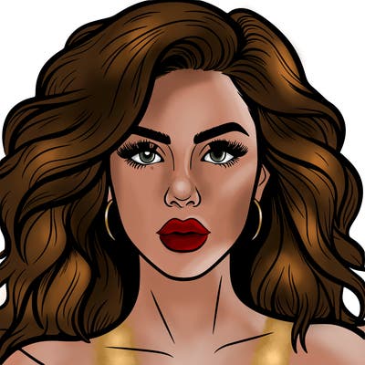 realistic girl eyes lips mouth hair pop star