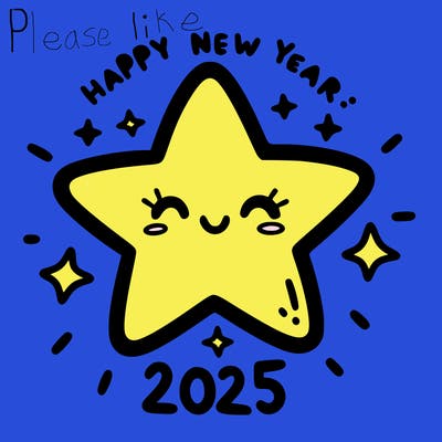 happy new year 2025 star wish