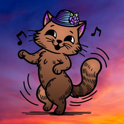 dancing cat