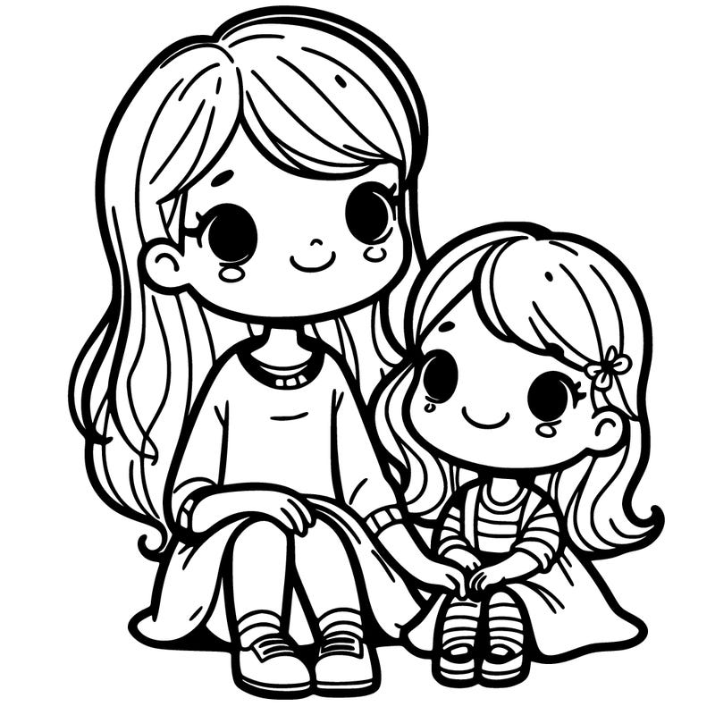 girl with little sister
