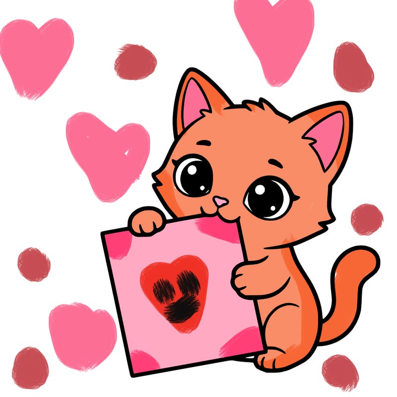 a small cat with a blank sheet of paper in its hand. the cat is sooooooo cute!