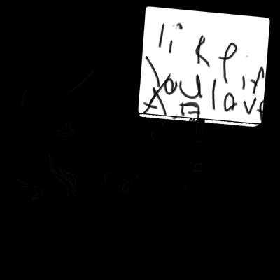 realistic girl holding up a sign