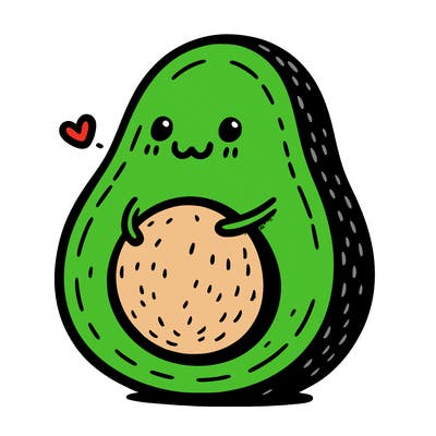 an avocado hugging an avocado
