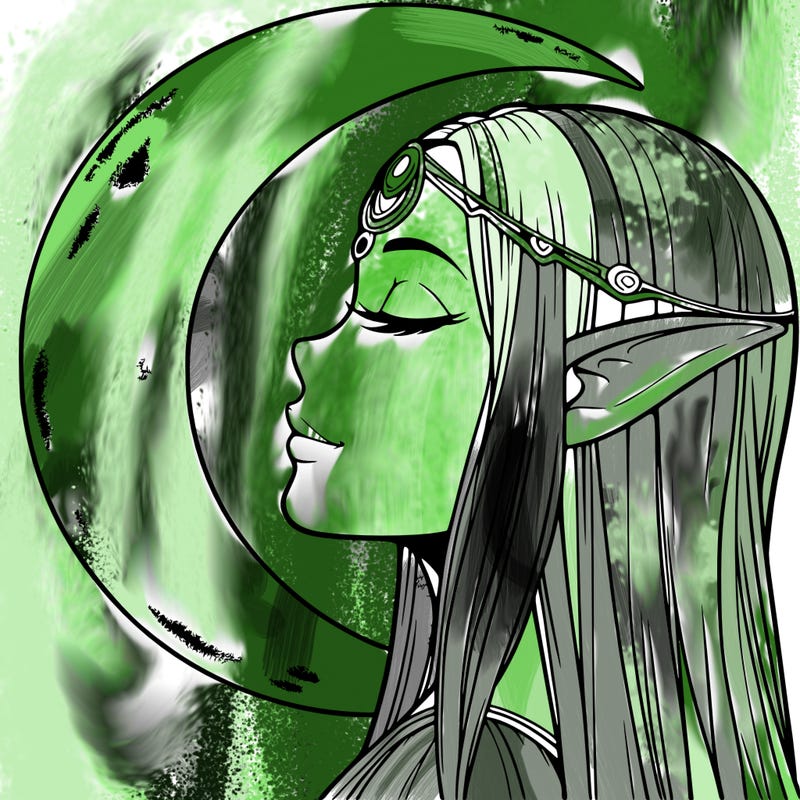 a realistic moon elf