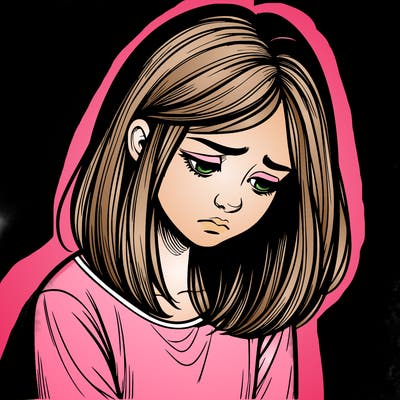realistic sad girl