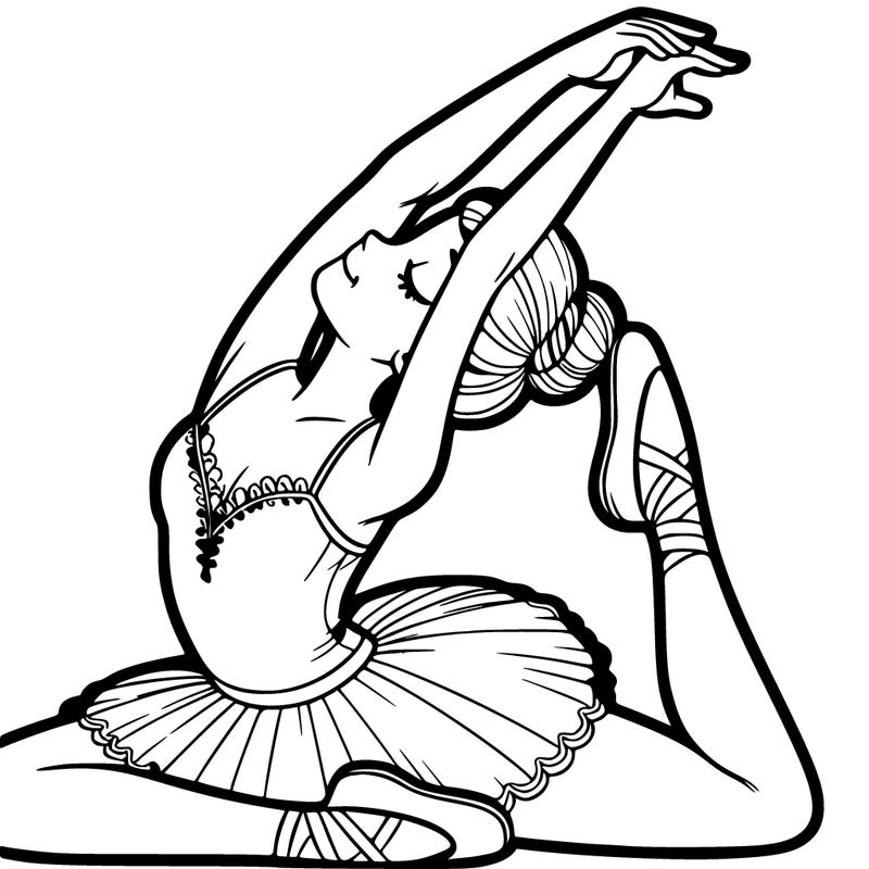 ballerina stretching her legs