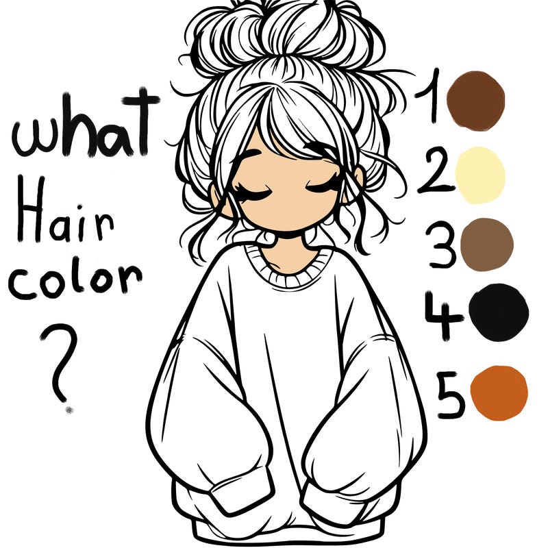 girl with baggy sweatshirt and messy bun