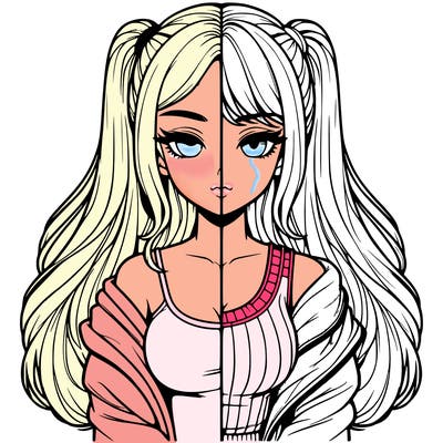 realistic girl split