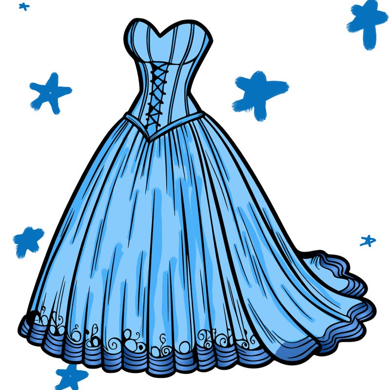 wedding dress-corset and a long and flowy skirt