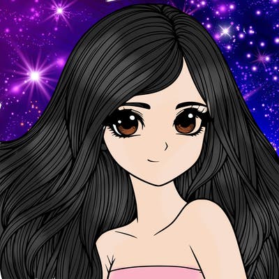 realistic girl pretty long hair