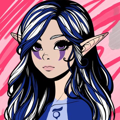 elf girl realistic dark fantasy