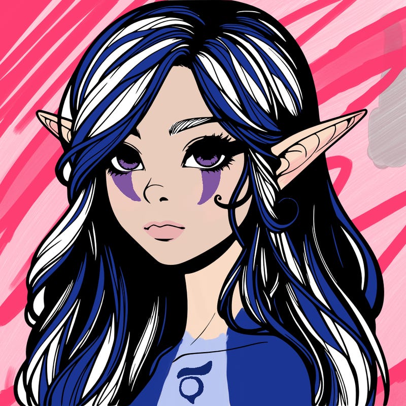 elf girl realistic dark fantasy