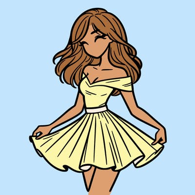 woman in skirt