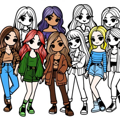 group of girls