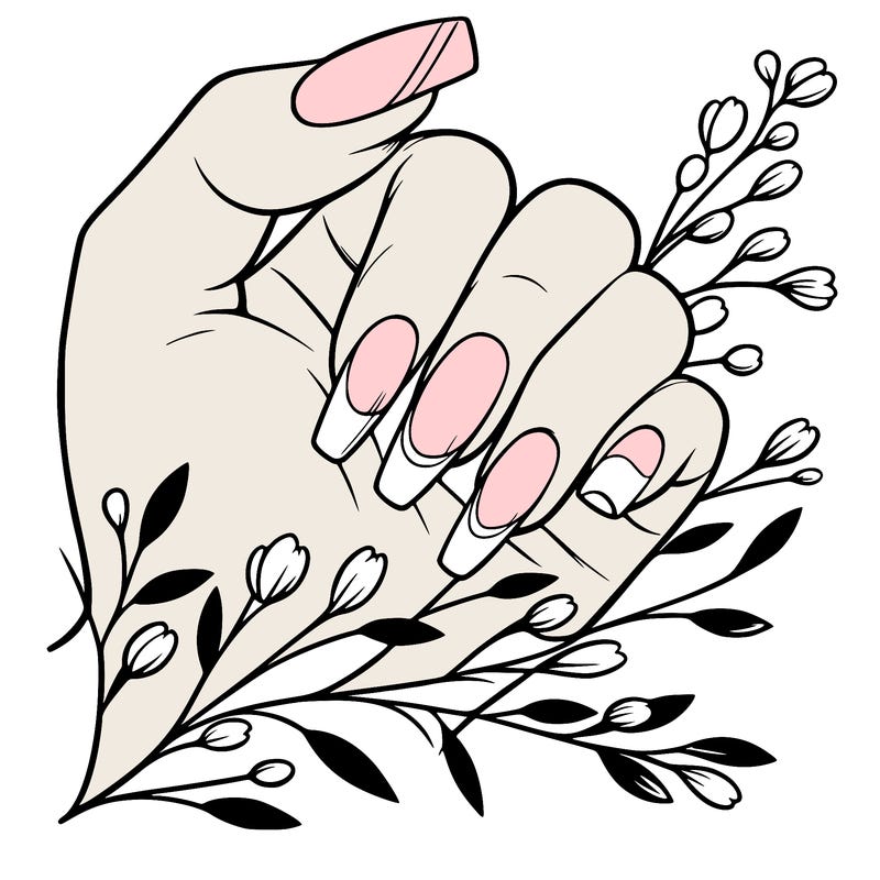 nails with french tip