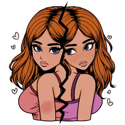 realistic girl split