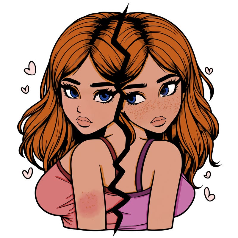 realistic girl split