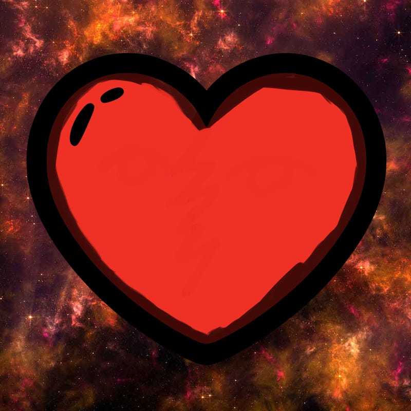 a blank heart