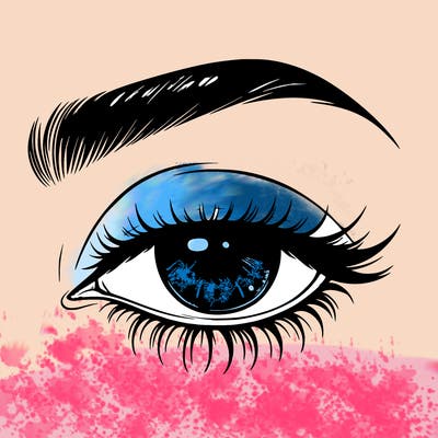 eye closed realistic