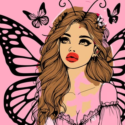 butterfly fairy realistic girl