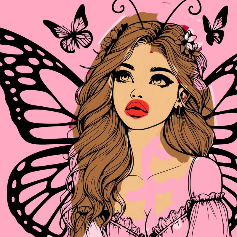 butterfly fairy realistic girl