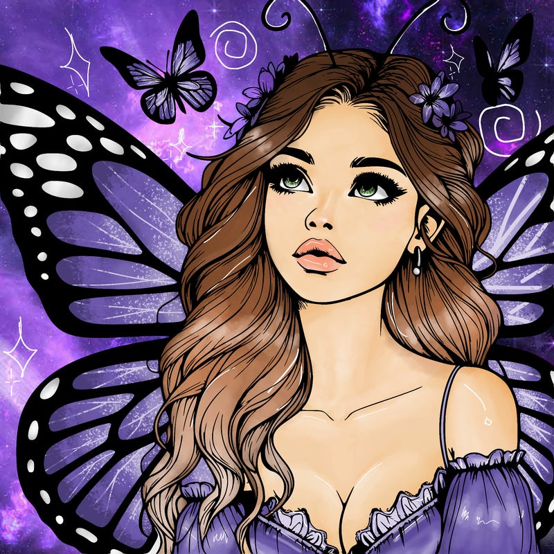butterfly fairy realistic girl