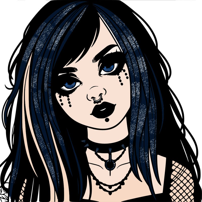 realistic goth girl
