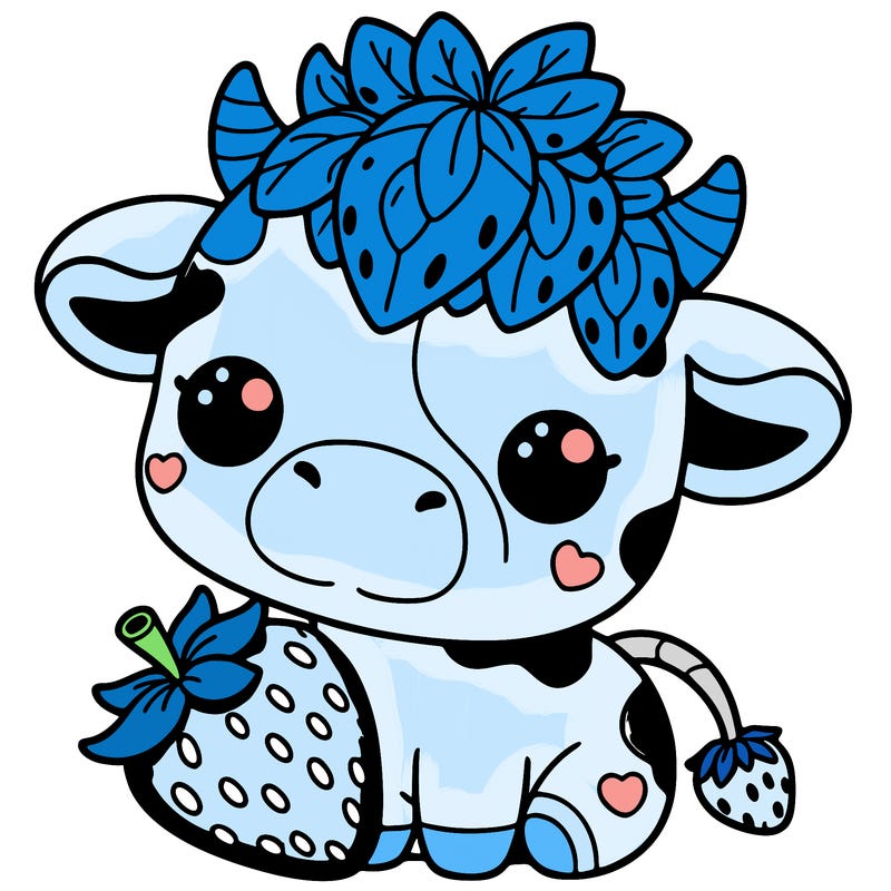 cute strawberry cow