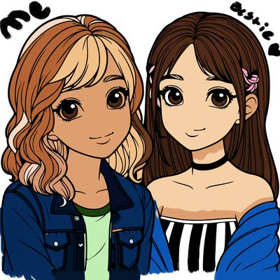 two girls that are realistic