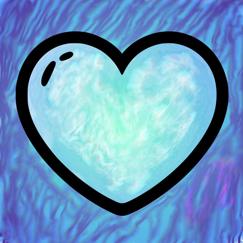 a blank heart