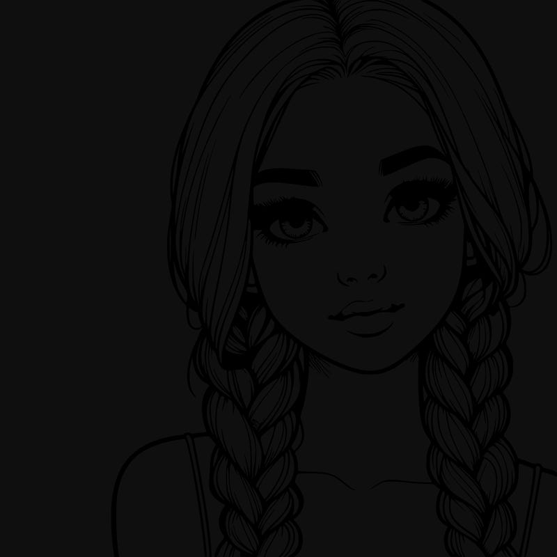 realistic girl with braids