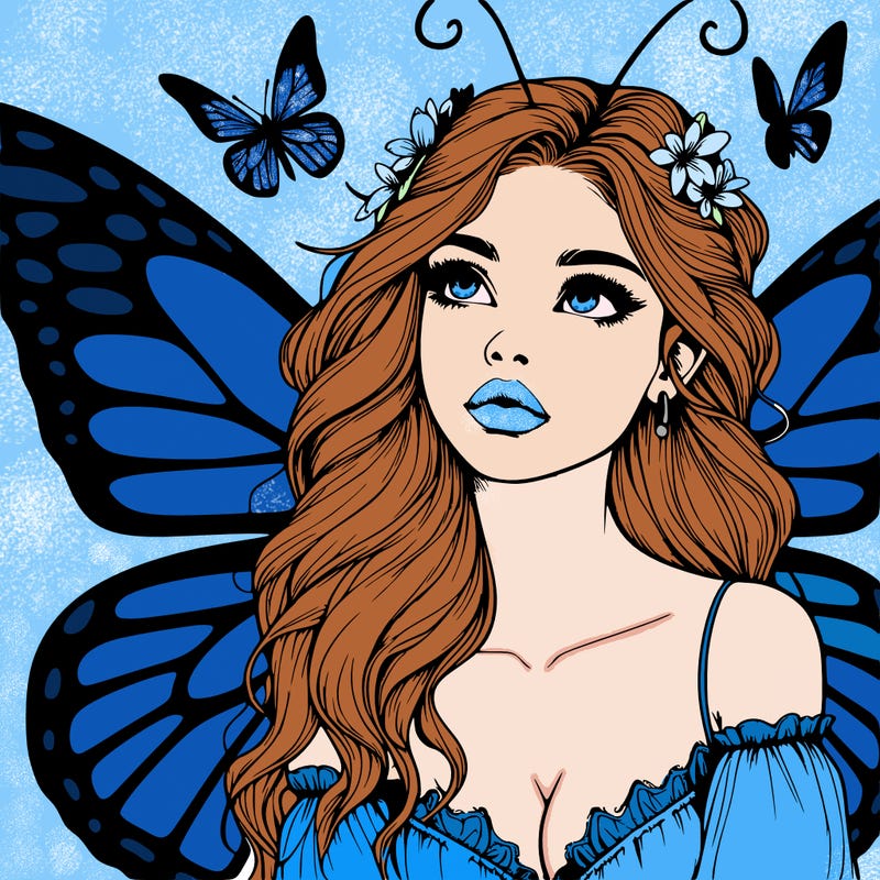 butterfly fairy realistic girl
