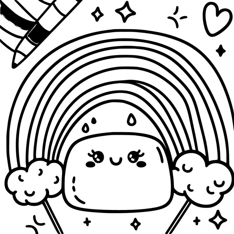 rainbow marshmallow pastel