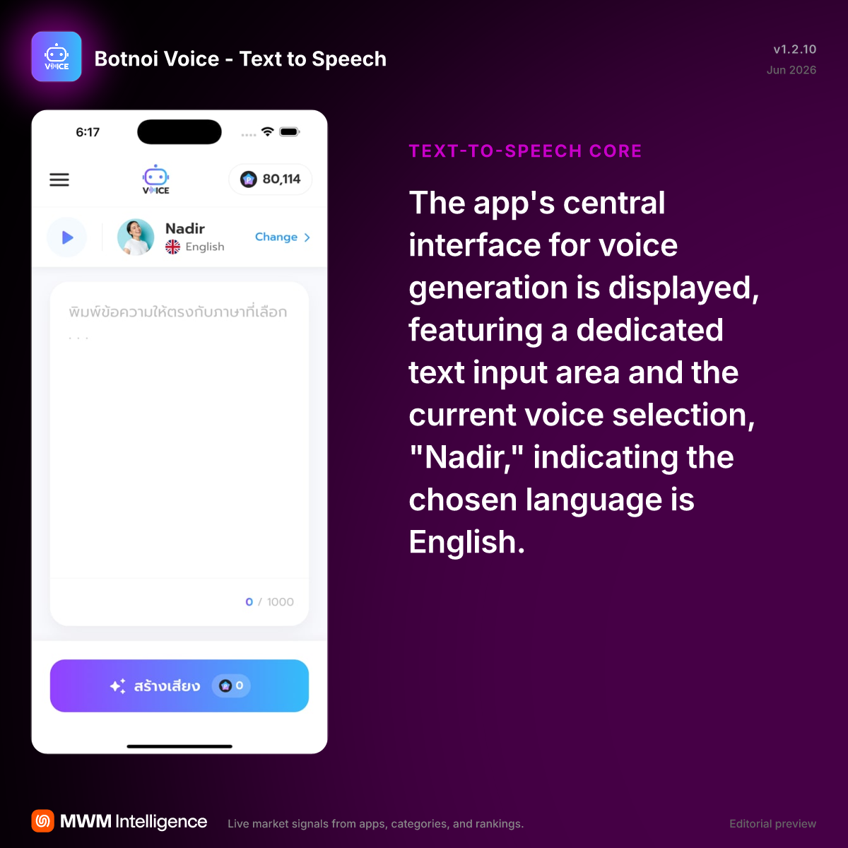 Botnoi Voice - Text to Speech - Productivity App | MWM