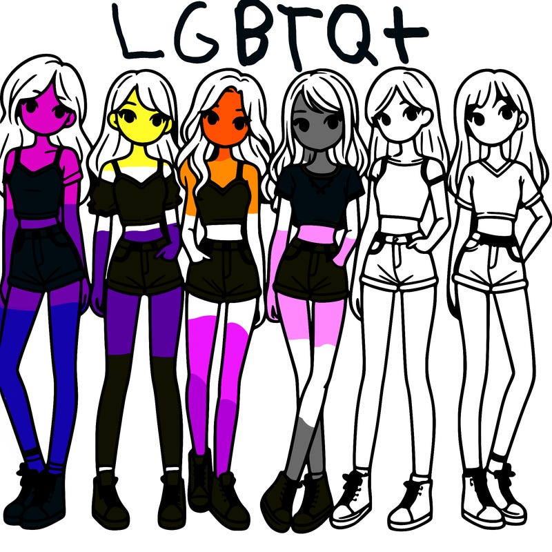 a group of girls wearing crop tops and shorts