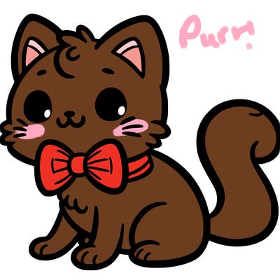 cat with a bow