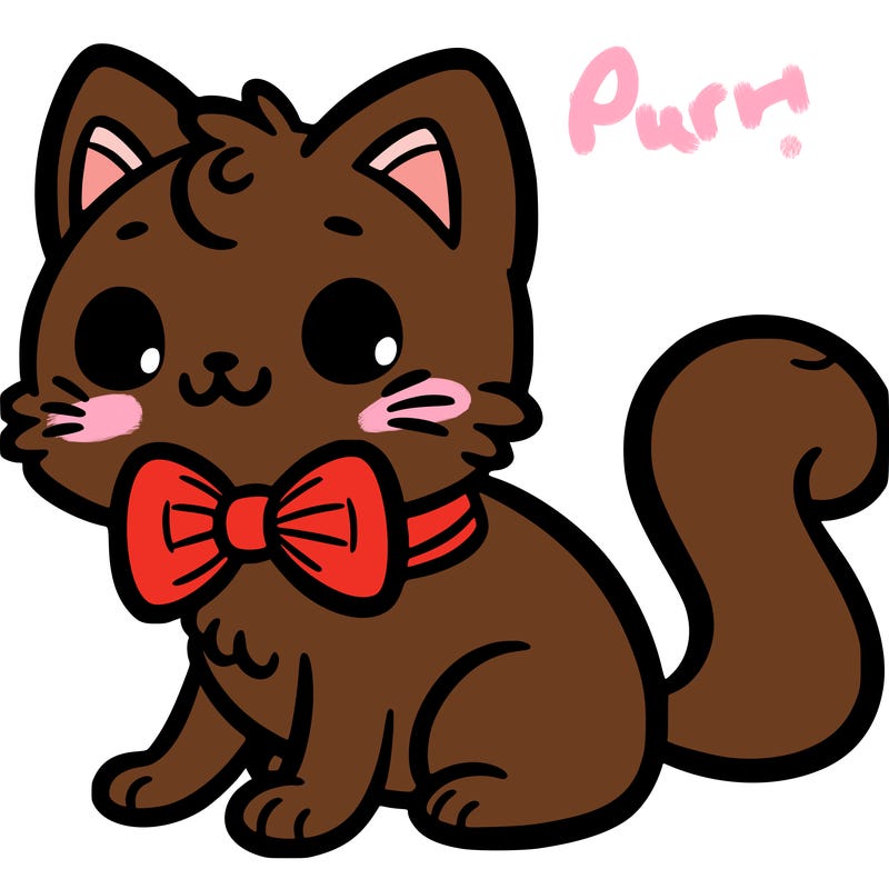 cat with a bow