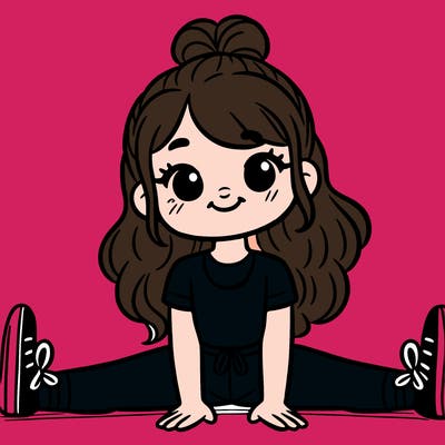 a girl doing the splits