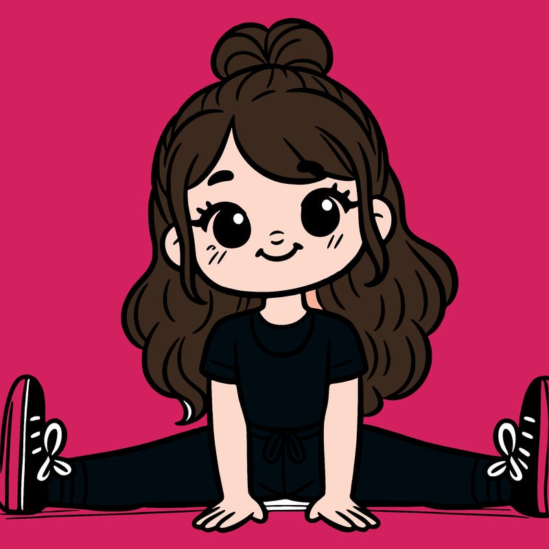 a girl doing the splits