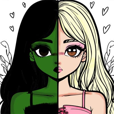 realistic girl split