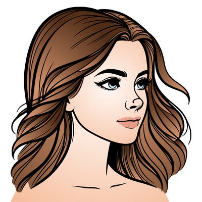 realistic girl woman with nose